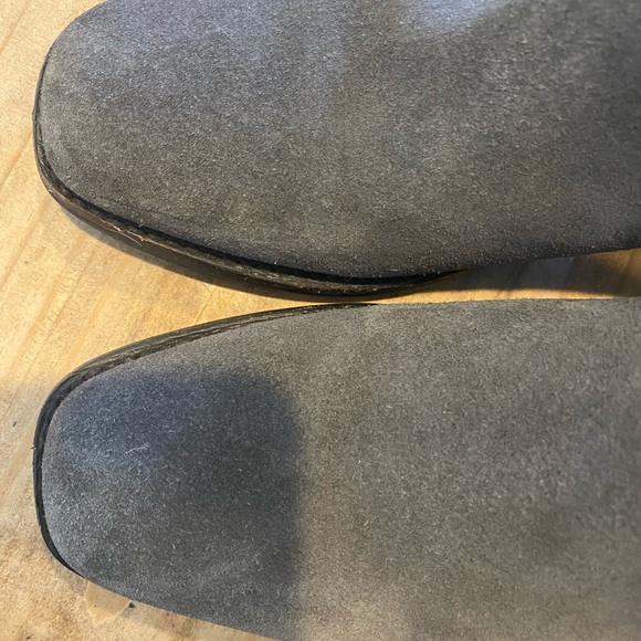 Frye Suede Harness Ankle Boots Gray Buckle Moto Style Women’s Size 8 B - Picture 8 of 13